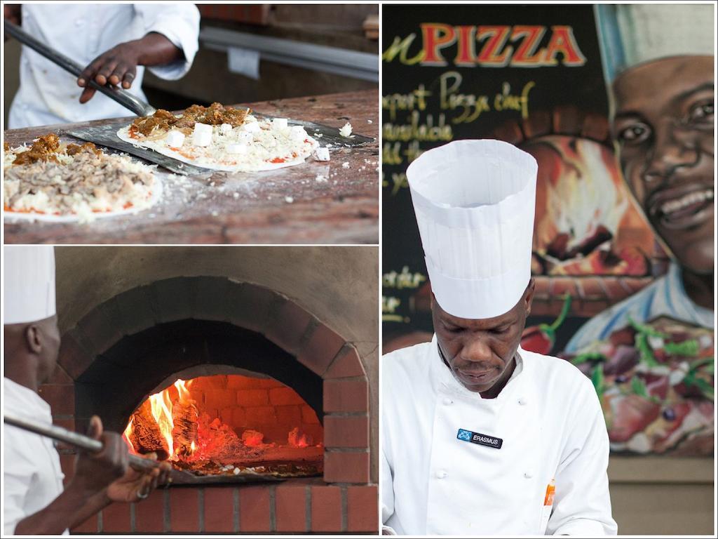 Blue Waters Hotel Durban Luaran gambar Chef preparing pizza